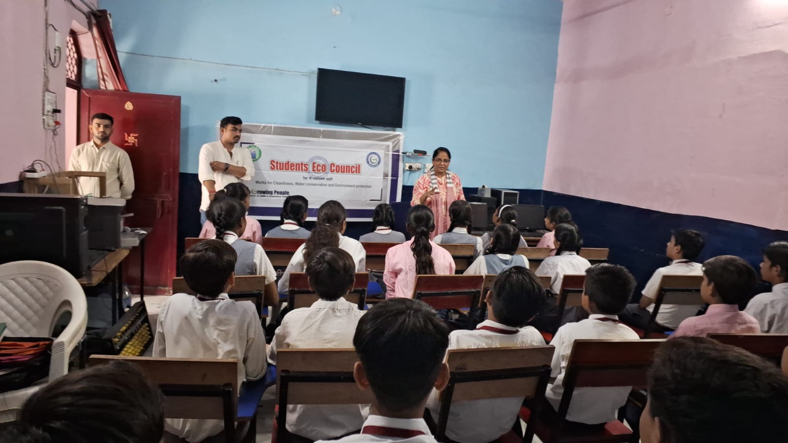 MEETING FOR ENVIRONMENT WITH ECO COUNCIL OF SHAKUNTALA JR HIGH SCHOOL